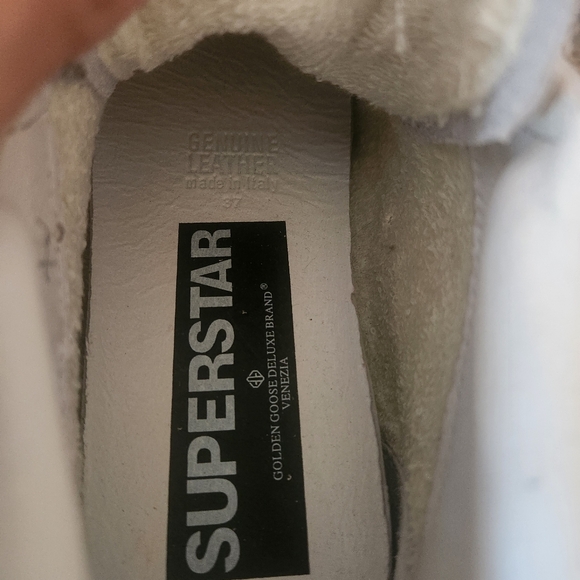 Golden Goose Mid Star Leather Wing-Tip Sneakers Size 37 - Picture 6 of 7